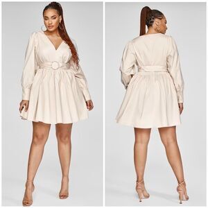 FTF Belted A-Line Dress